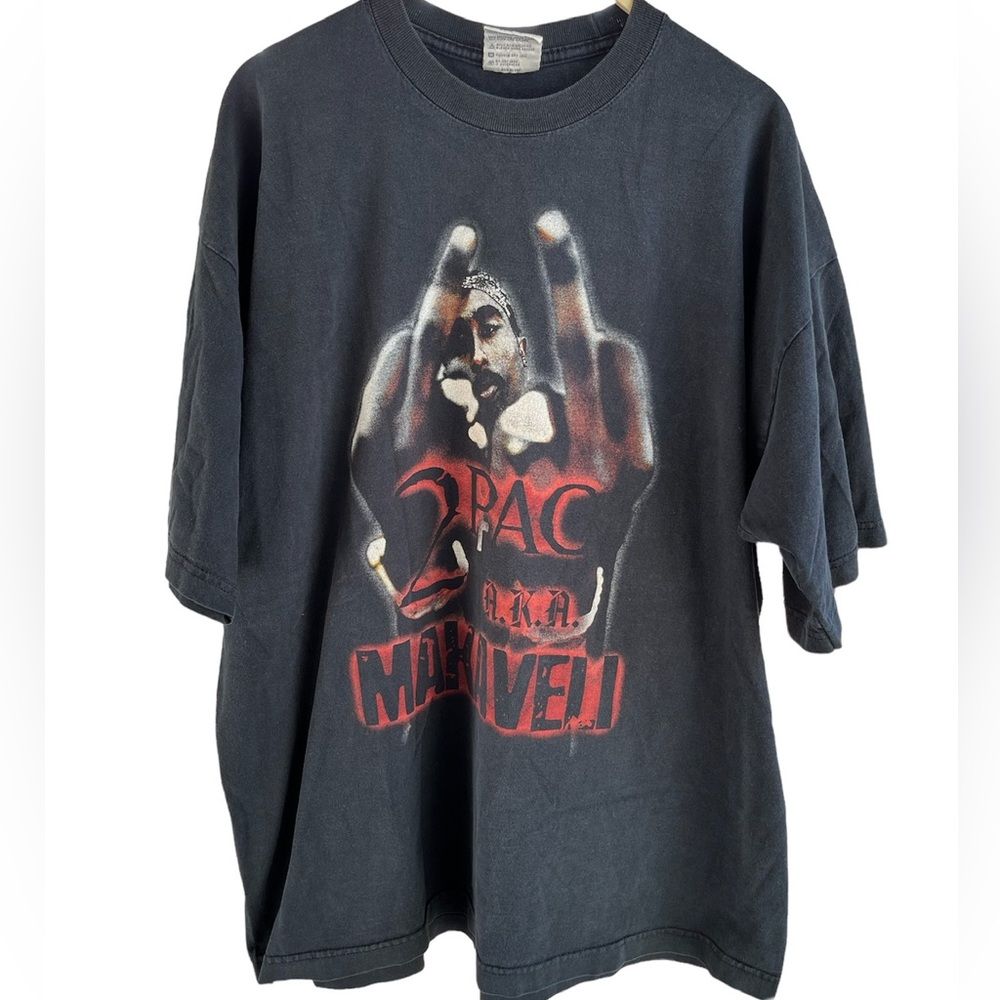 Vintage 2pac Makaveli Black Shirt Platinum BNK Hip Hop
